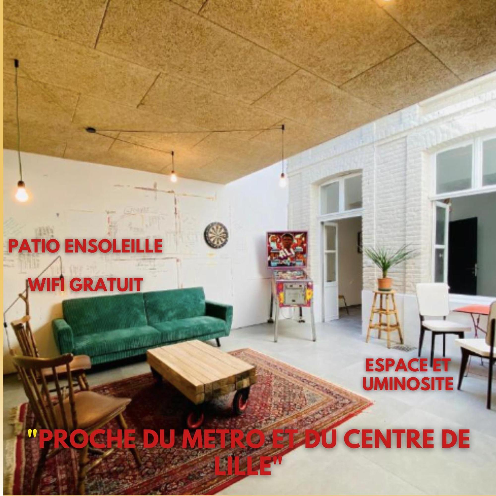 Oasis Urbaine - Spacieux Et Calme Avec Patio ليل المظهر الخارجي الصورة